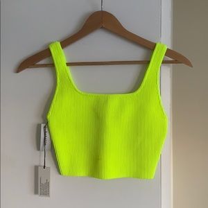 Aritzia Babaton Neon Sculpt Knit Tank